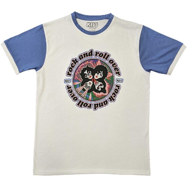 Kiss Unisex Adult Rock And Roll Over T-Shirt M Lila/Vit Purple/White M