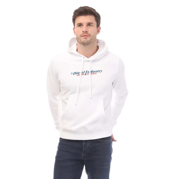Diesel Herr S-Ginn Hoodie M Vit White M