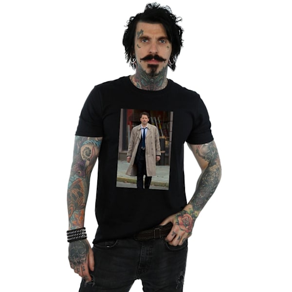 Supernatural Mens Castiel Photograph T-Shirt L Svart Black L