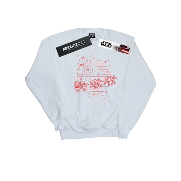 Star Wars Dam/Damer Död Stjärnan Sleigh Sweatshirt XXL Vit White XXL