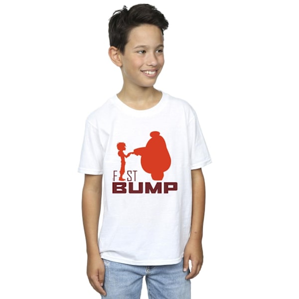 Disney Boys Big Hero 6 Baymax Fist Bump Cutout T-Shirt 7-8 år White 7-8 Years