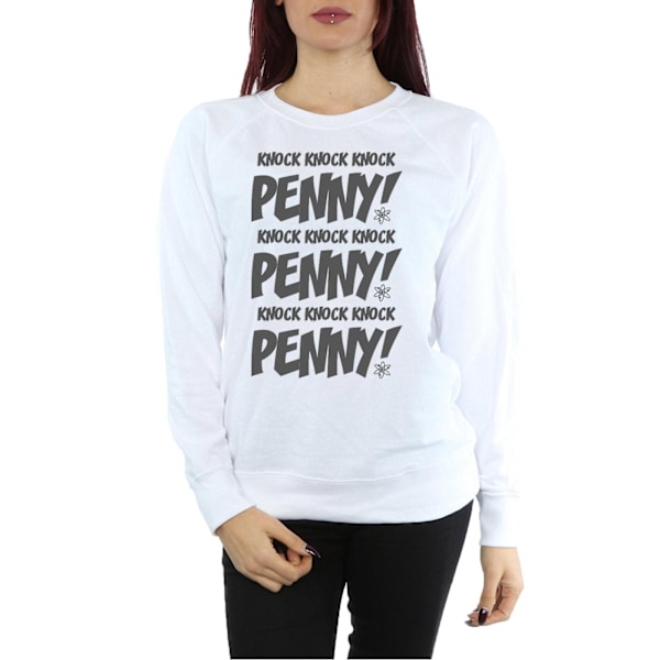 The Big Bang Theory Damkläder Knock Knock Penny Sheldon Sweatshirt White M