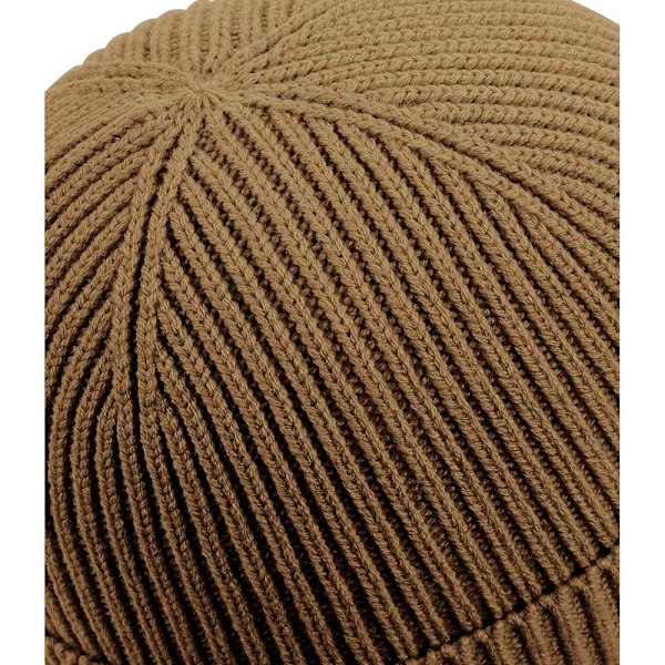 Beechfield Fashion Woven Patch Beanie One Size Biscuit/Black Biscuit/Black One Size