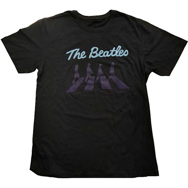 The Beatles Unisex Adult Crossing Silhouettes Bomull T-shirt M Black M