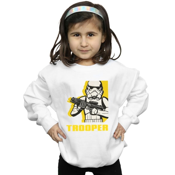 Star Wars Girls Rebels Trooper Sweatshirt 7-8 år Vit White 7-8 Years