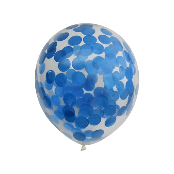 Globos Latex Confetti Ballong (6-pack) One Size Blå Blue One Size