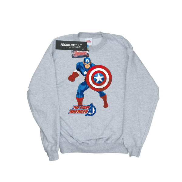 Captain America Unisex Vuxen The First Avenger Sweatshirt L Spo Sports Grey L