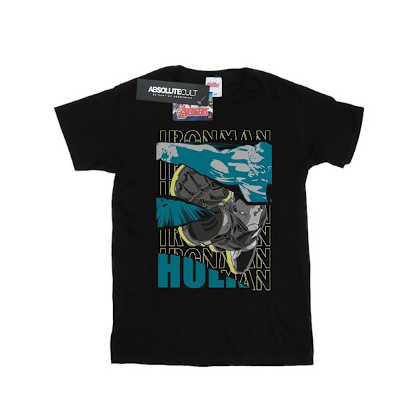 Marvel Girls Avengers Iron Man och Hulk Collage Bomull T-shirt Black 5-6 Years