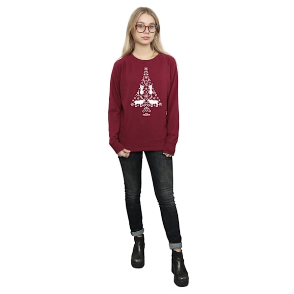 Disney Dam/Kvinnor Frozen Julgran Sweatshirt S Bourgogne Burgundy S