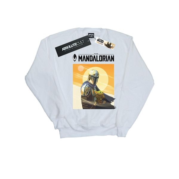 Star Wars Boys The Mandalorian The Child Two Moons Sweatshirt 9 White 9-11 Years