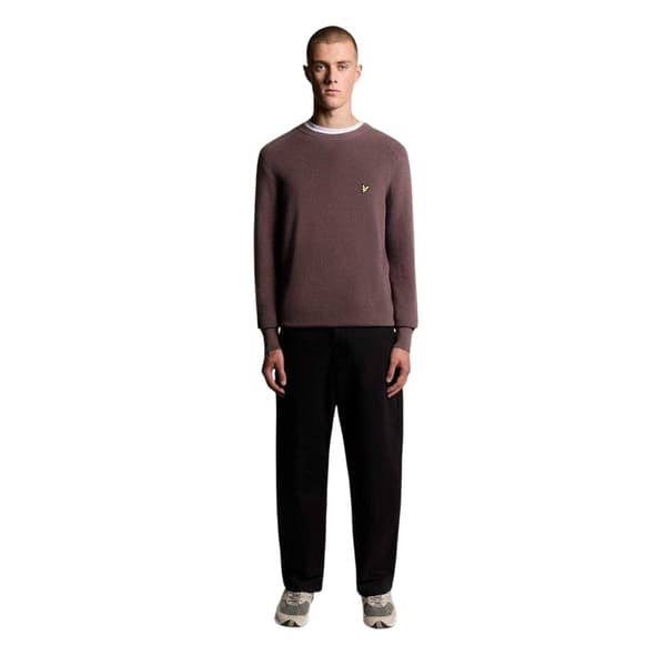 Lyle & Scott Herrtröja Ribbad Raglan L Espresso Espresso L