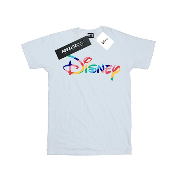 Disney Boys Rainbow Logo T-Shirt 5-6 år Vit White 5-6 Years