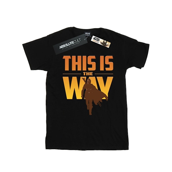 Star Wars T-shirt i bomull för flickor med motiv från The Mandalorian – This Is The Way Black 12-13 Years