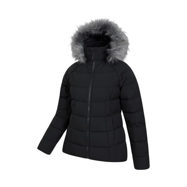 Mountain Warehouse Isla Extreme Kort Dunjacka för Kvinnor Black 8 UK