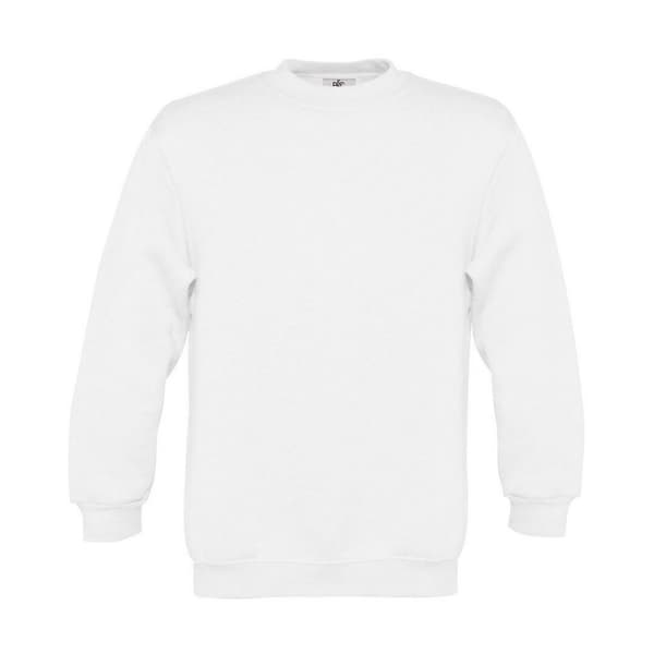 B&C Barn/Kids Set-in Sweatshirt 5-6 år Vit White 5-6 Years