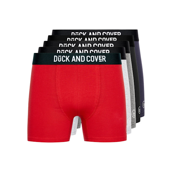 Duck and Cover Mens Mulbers Boxer Shorts (5-pack) XXL Multifärg Multicoloured XXL