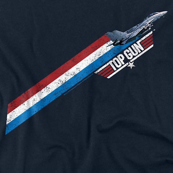 Top Gun Unisex Vuxen Randig T-shirt L Marinblå Navy L