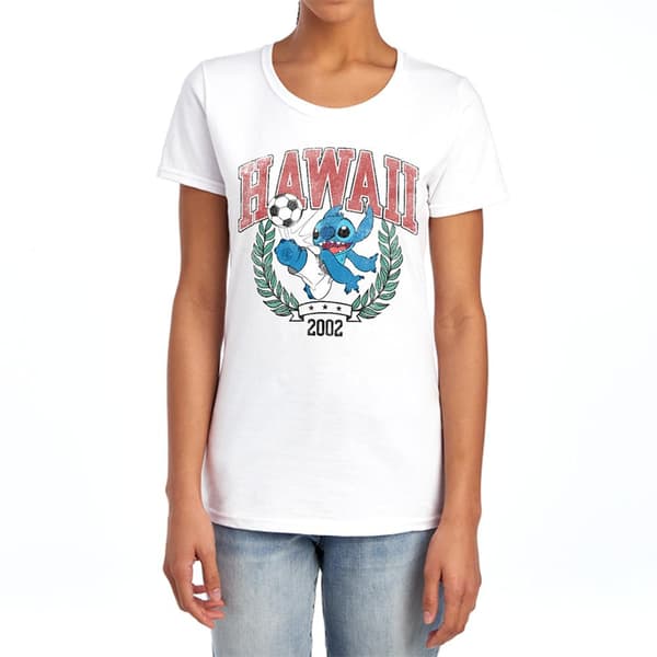 Lilo & Stitch Dam Stitch Ball Figursydd T-shirt L Vit White L
