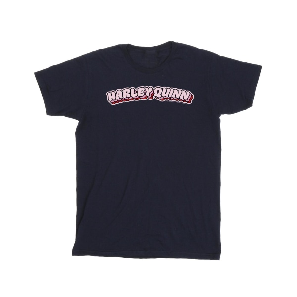 DC Comics herr Batman Harley Quinn logotyp T-shirt XXL marinblå Navy Blue XXL
