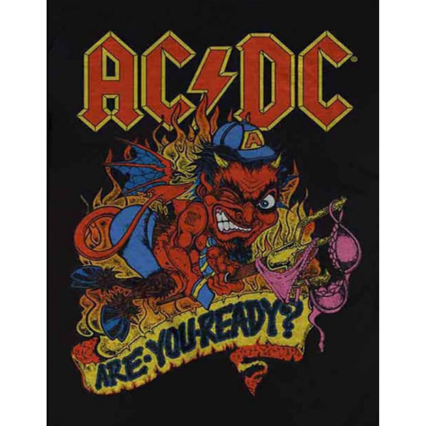 AC/DC Unisex Vuxen Är Du Redo? T-shirt L Svart Black L