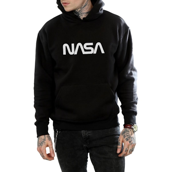 NASA Herr Modern Logo Hoodie L Svart Black L