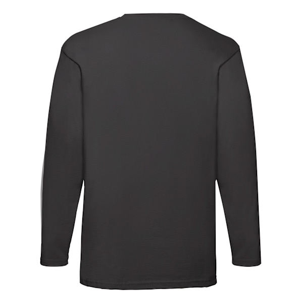 Fruit of the Loom Mens Valueweight Long-Sleeved T-Shirt 5XL Svart Black 5XL