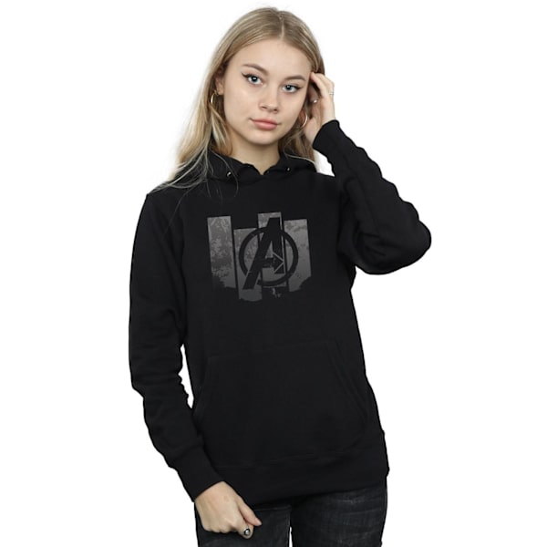 Marvel Womens/Ladies Avengers Endgame Panel Logo Hoodie XXL Svart Black XXL