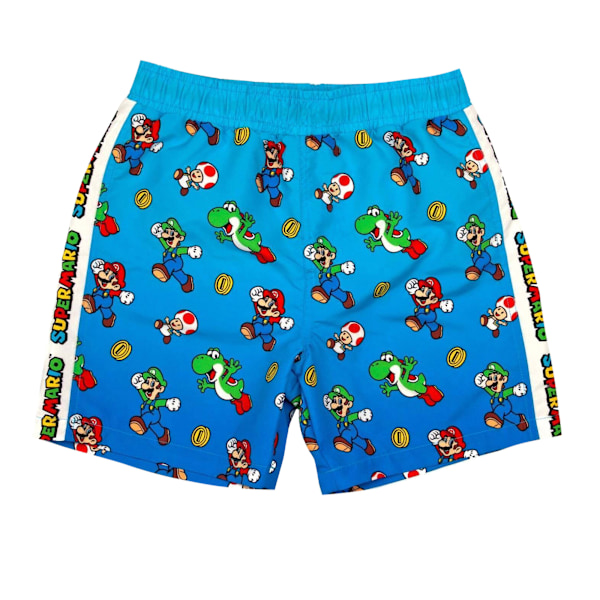 Super Mario Badshorts för pojkar 7-8 år Blå/Grön/Röd Blue/Green/Red 7-8 Years