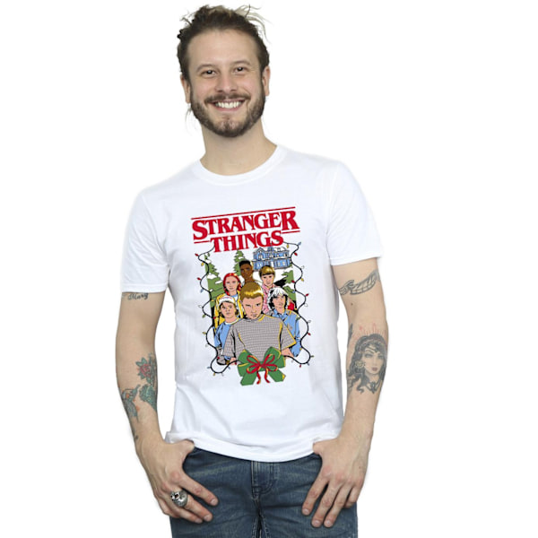 Netflix Stranger Things Jul Affisch T-shirt för män 4XL Vit White 4XL