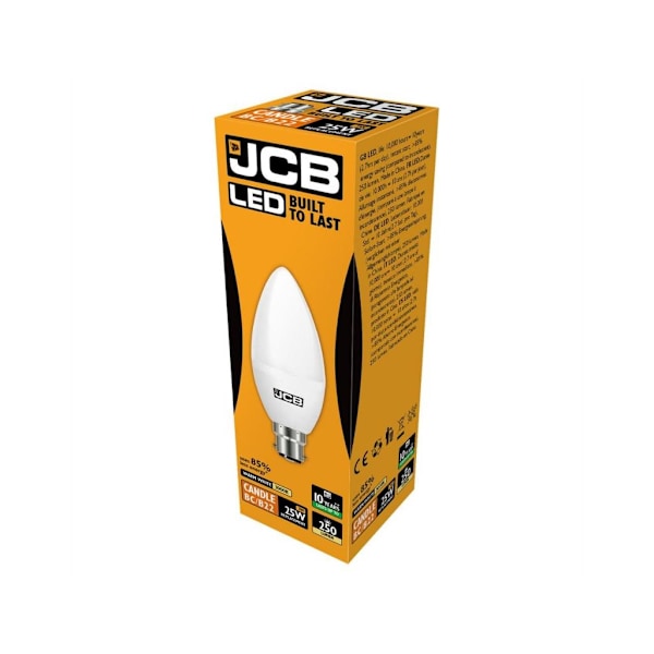 JCB LED-ljus 250lm Opal 3w Ljuskälla B22 2700k En Storlek Vit White One Size