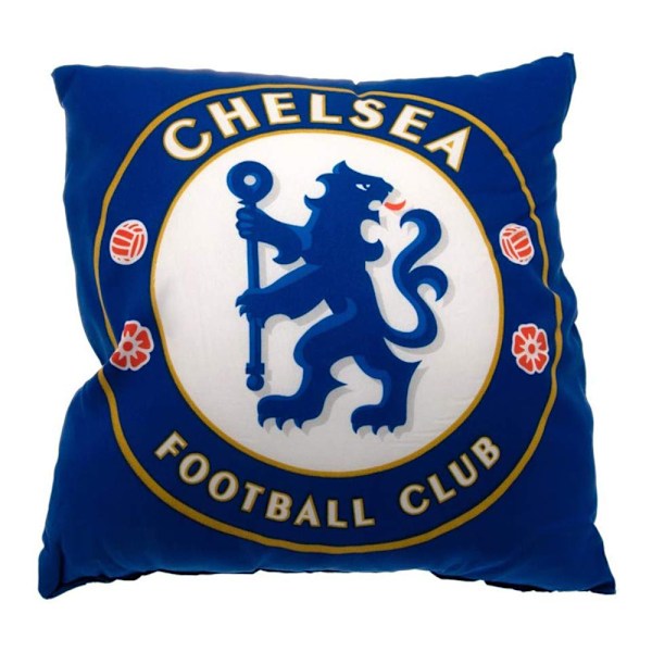 Chelsea FC Officiell Fotbollskudde med Klubbmärke, Blå/Vit Blue/White One Size