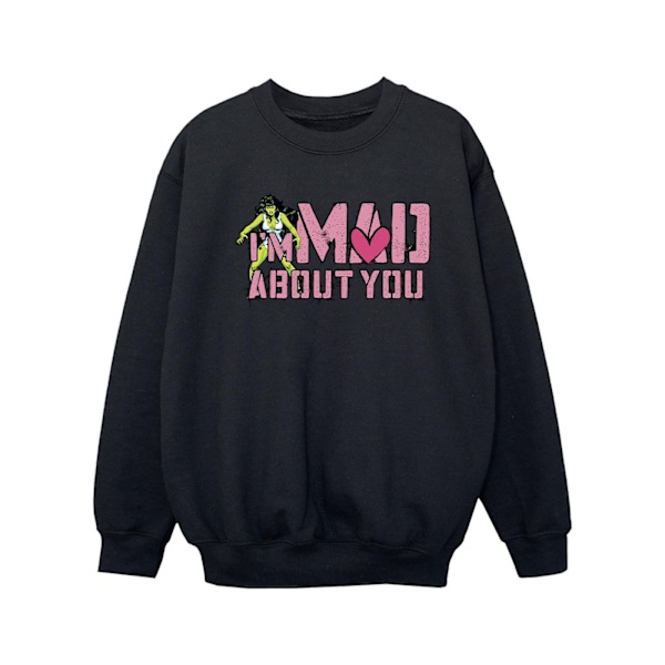 Marvel Girls She-Hulk Mad About You Sweatshirt 3-4 år Svart Black 3-4 Years