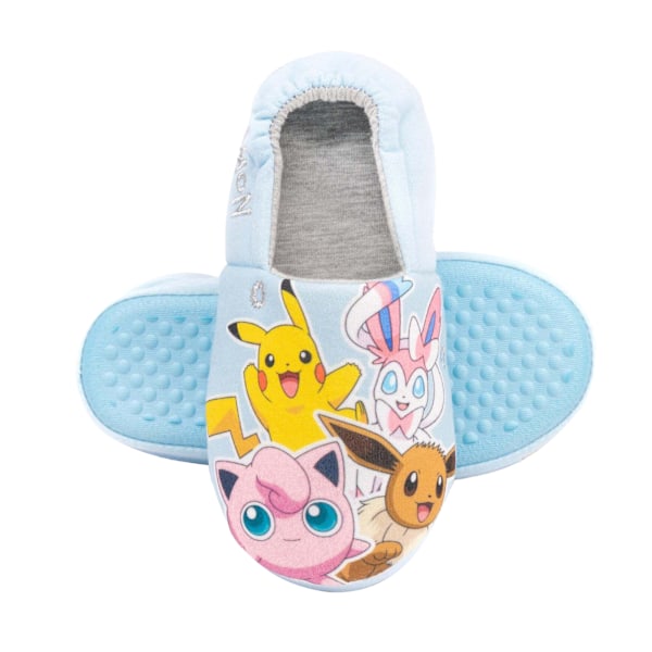 Pokemon Tofflor för Flickor 3 UK Pastellblå/Gul/Rosa Pastel Blue/Yellow/Pink 3 UK