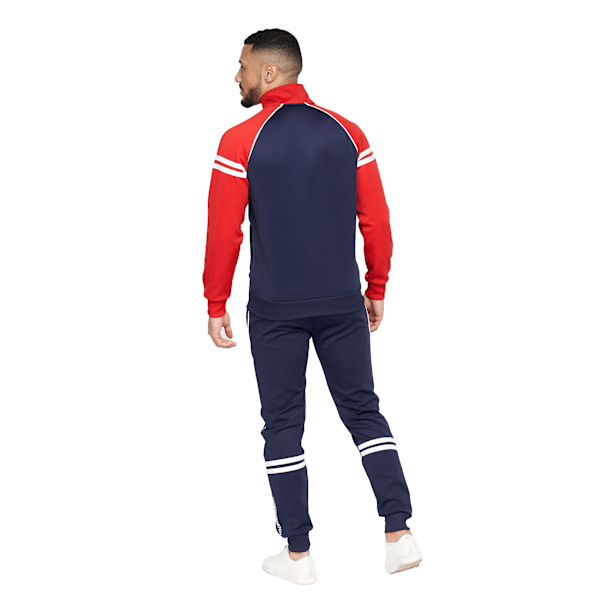 Crosshatch Herr Klaman Träningsoverall XL Marinblå/Röd Navy/Red XL