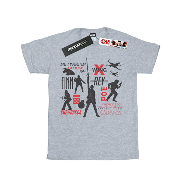 Star Wars Boys The Last Jedi Rebellion Silhouettes T-shirt 7-8 Sports Grey 7-8 Years