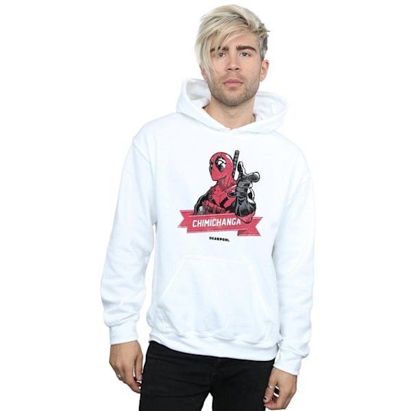 Marvel Deadpool Chimichanga Finger Hoodie 3XL Vit White 3XL