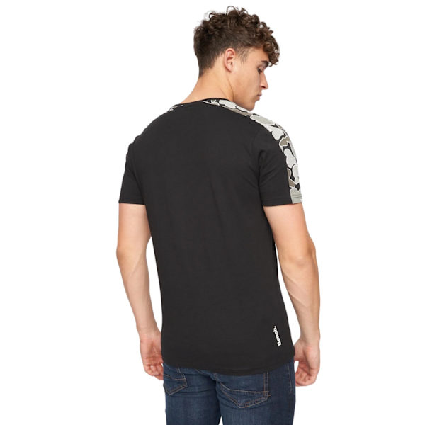 Bench Mens Chuckles Camo T-Shirt XL Svart Black XL