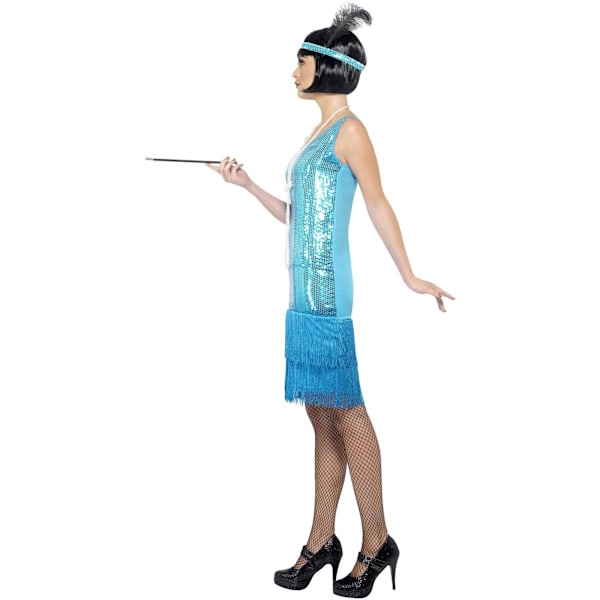 Smiffys Dam/Dam Flapper Kostymset M Teal Teal M