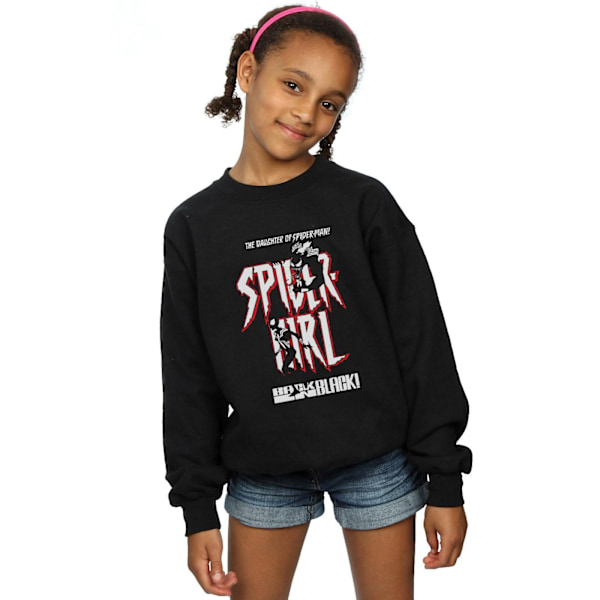 Marvel Girls Spider-Girl Back In Black Sweatshirt 12-13 år B Black 12-13 Years