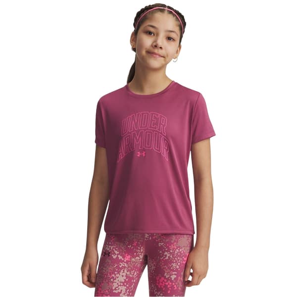 Under Armour Barn/Junior Tech Varsity Performance T-shirt 7-8 år Fuchsia 7-8 Years