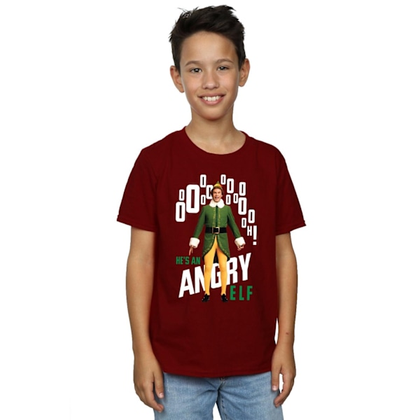 Elf Boys Angry Elf T-Shirt 7-8 år Bourgogne Burgundy 7-8 Years