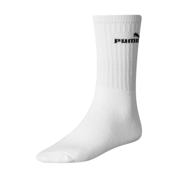 Puma Unisex Adults Crew Socks (Pack of 3) 9 UK-11 UK White White 9 UK-11 UK