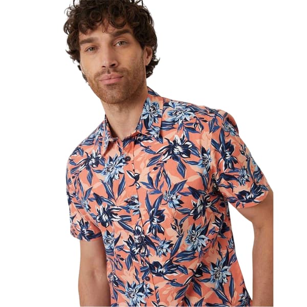 Threadbare Herr Latham Blommig Normal Skjorta M Persika Peach M