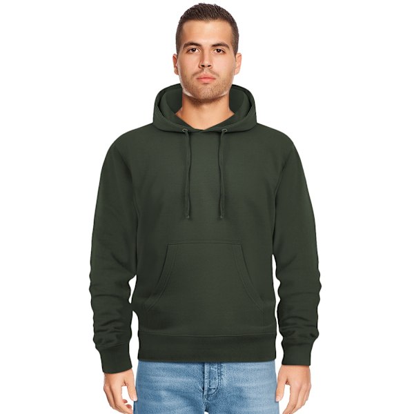 Casual Classics Herr Ringspun Bomulls Hoodie XXL Skogsgrön Forest Green XXL