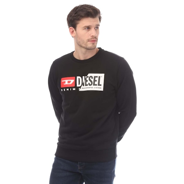 Diesel Herr S-Girk Cuty Felpa Hoodie L Svart Black L