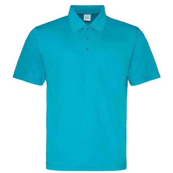 AWDis Cool Mens Moisture Wicking Polo Shirt L Turkos Blå Turquoise Blue L