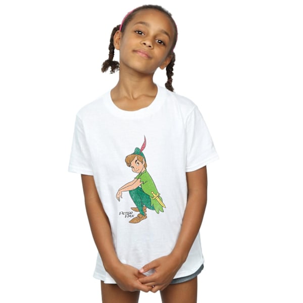 Peter Pan Girls Classic Bomull T-shirt 5-6 År Vit White 5-6 Years