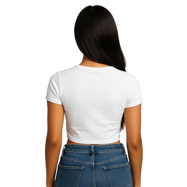 Casual Classics Dam/Dam Kammad Bomull Crop T-Shirt S Vit White S