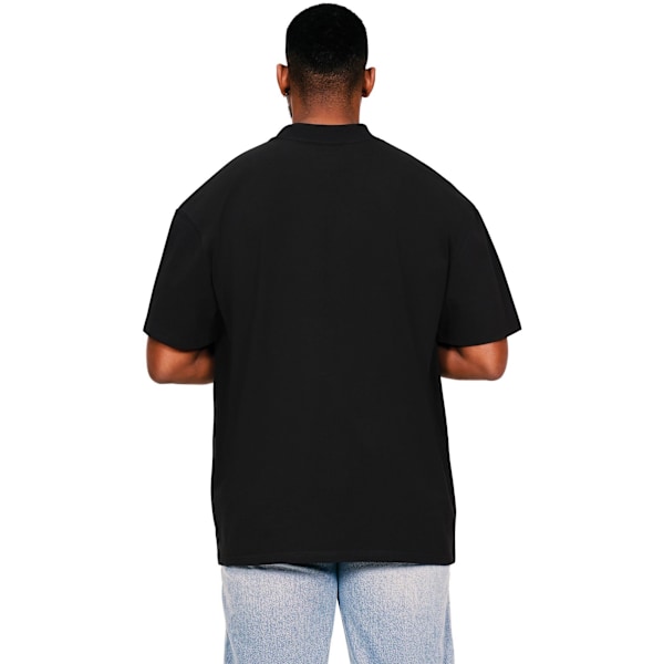 Casual Classics Herr Ringspun Bomull Förlängd Halsringning Lång Överdimensionerad T-shirt Black M