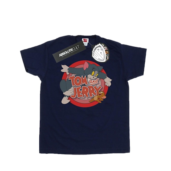 Tom och Jerry Girls Catch Bomull T-shirt 7-8 år Marinblå Navy Blue 7-8 Years